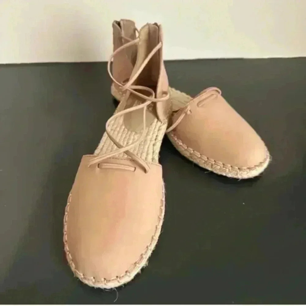 Eileen Fisher Mary Jane Espedrille Nude Pink Flats